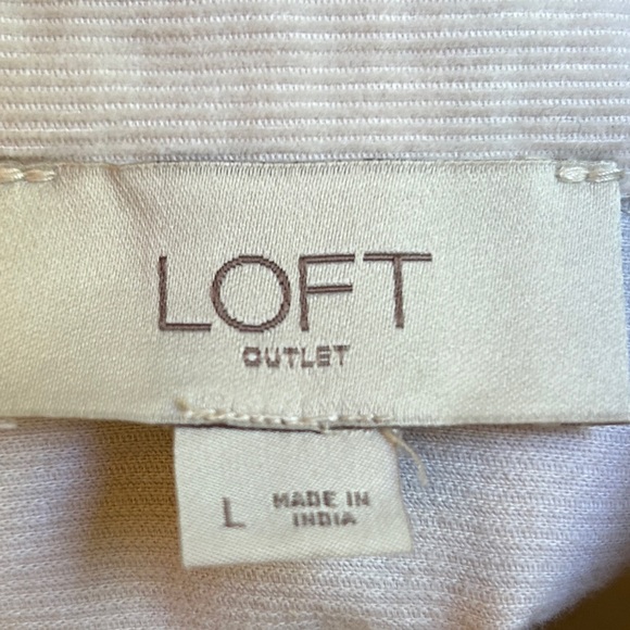 Lightweight Corduroy Peplum button down top by Loft - Picture 6 of 6